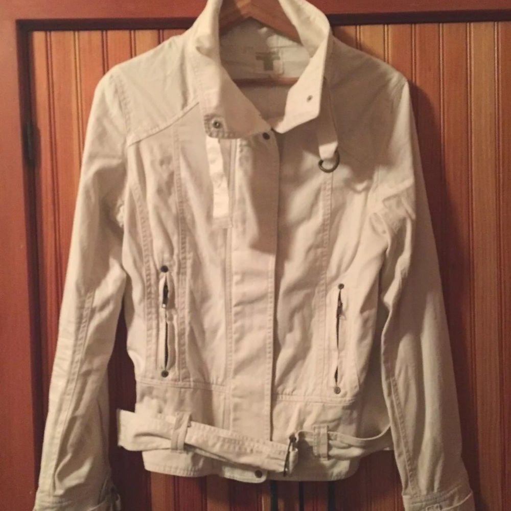 Republic Women's Bomber Jacket -  Off White Large